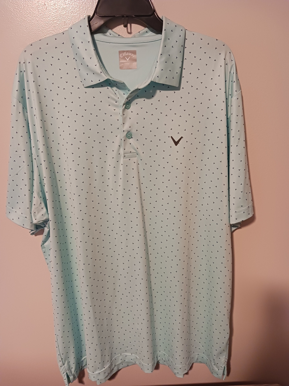 Callaway Men's Mint Micro-Print Golf Polo Shirt